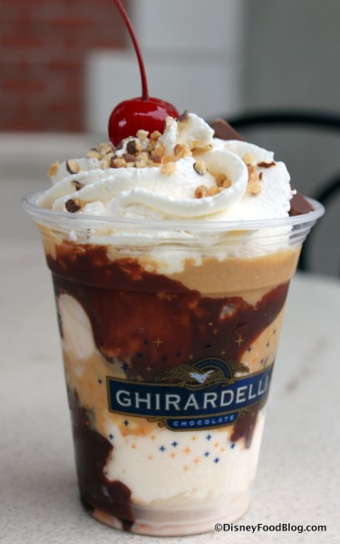 Ghirardelli Soda Fountain 10 Gold Rush Sundae