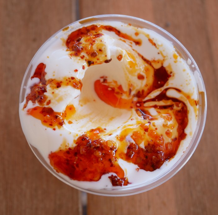 Chili oil sundae