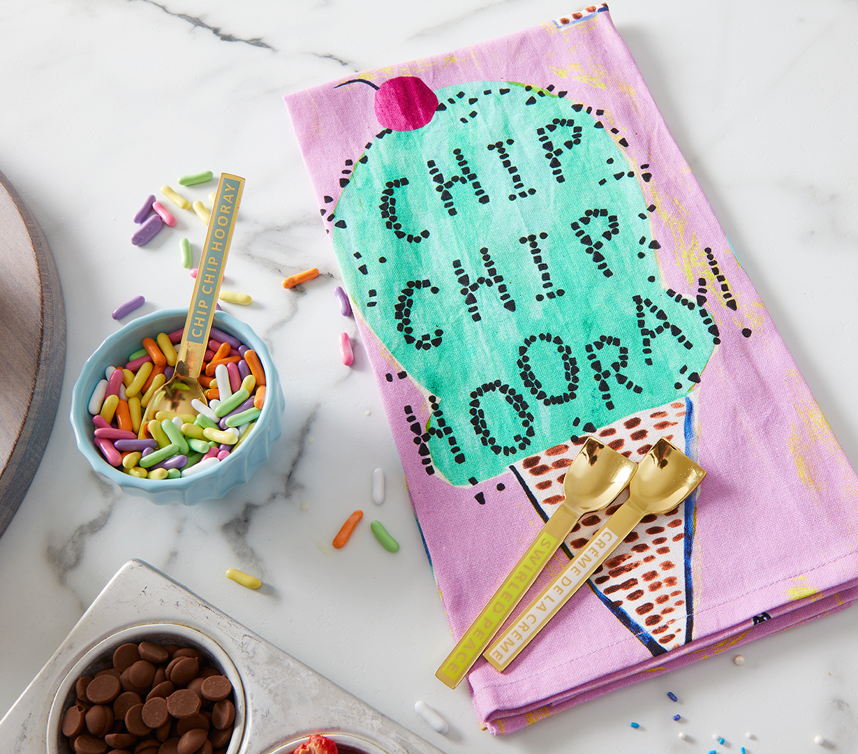 napkin with chip chip hooray printed