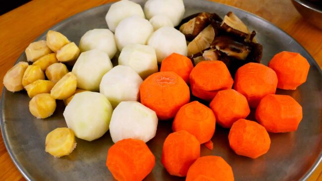 galbijjim vegetables