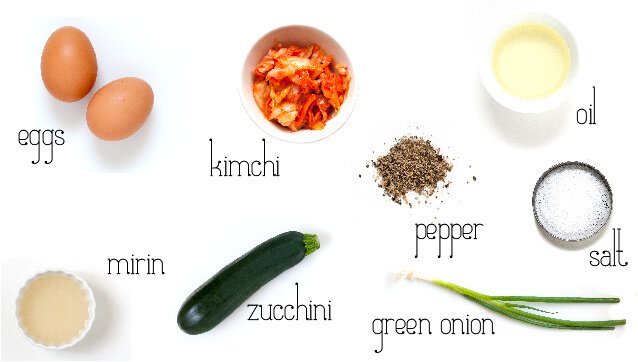 Kimchi Omelet Ingredients ingredients slide