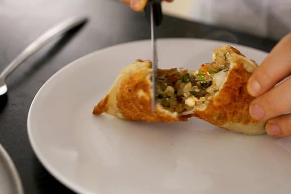 kimchi fried mandu