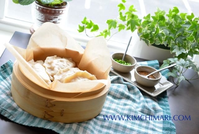Mandu with Kimchi (Korean Dumpling)