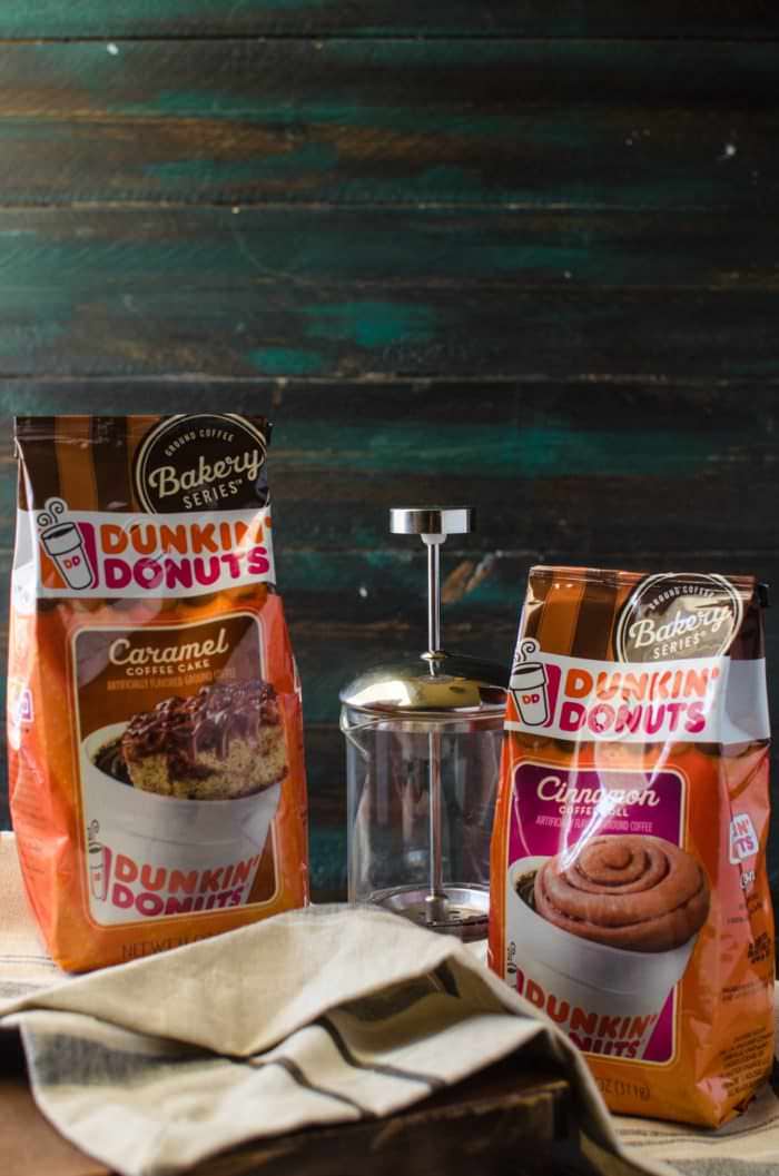 Coffee Affogato Ice Cream Sundae (Caramel Coffee Cake Flavor) 11 Coffee Affogato Ice Cream Sundae with Chocolate Fudge and Crunchy Coffee Streusel - Inspired and made with caramel coffee cake flavored coffee from Dunkin' Donuts! It's a cup of coffee with a side of delicious indulgence. #DunkinAtHome
