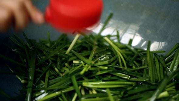 Asian chive kimchi (Buchu-kimchi: 부추김치) 11 buchukimchi-fishsauce