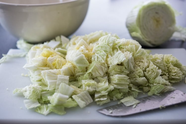 How to make Kimchi that only takes 30 minutes of hands-on-time before mother nature takes over! Full of healthy, gut-healing probiotics, this authentic kimchi recipe is vegan adaptable & gluten free. Quick and easy, make it as spicy or mild as you like. #kimchi #howtomakekimchi #vegan #vegankimchi #eatclean #cleaneating #plantbased #napa cabbage #kimchirecipe #probiotics #fermented #guthealing #fermentedcabbage #koreanfood #koreanrecipe 