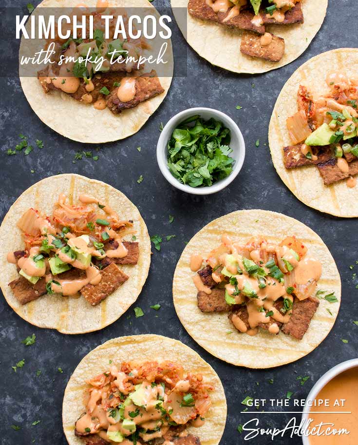 Kimchi Tacos with Gochujang Aioli 12 Kimchi Tacos - Recipe at SoupAddict.com