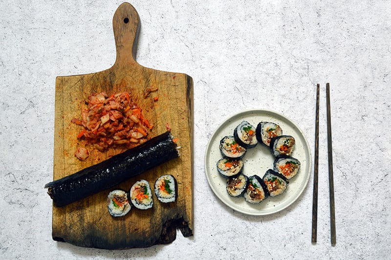 Kimchi Kimbap - Jaja Bakes - http://heyreviewfood.com 13 kimchi kimbap