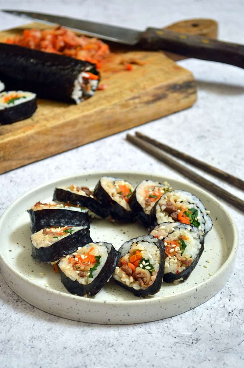 Kimchi Kimbap - Jaja Bakes - http://heyreviewfood.com 16 kimchi kimbap