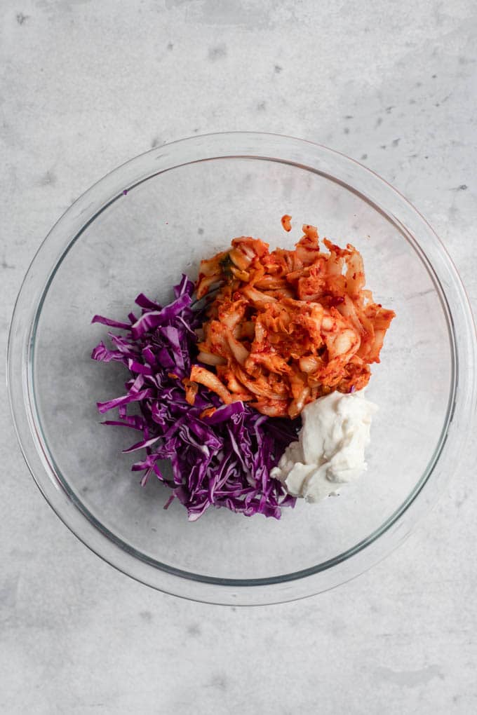 Kimchi Slaw 7 ingredients for kimchi slaw