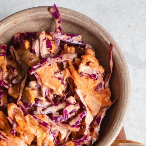 Kimchi Slaw 9 kimchi slaw served in a bowl