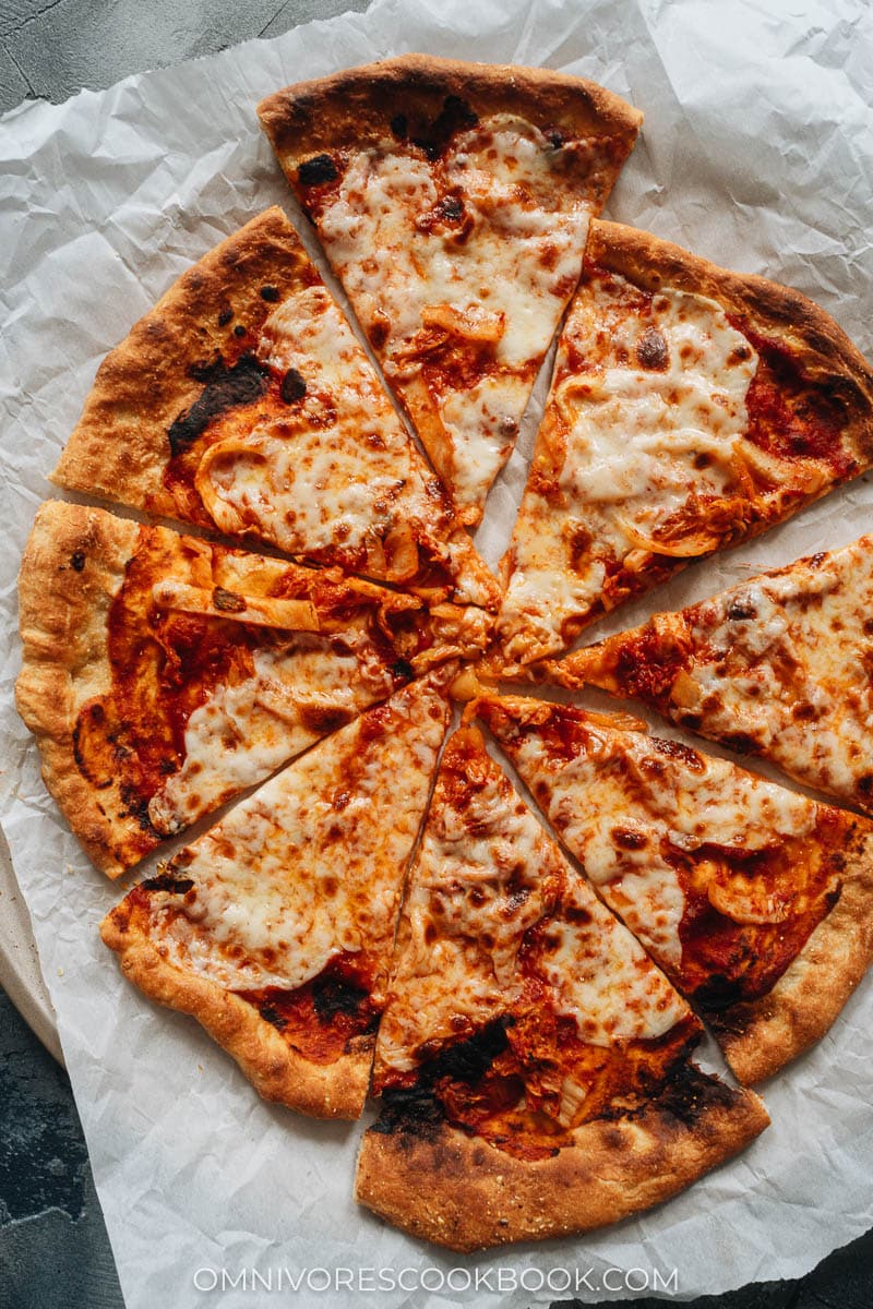 Easy Kimchi Pizza 11 Homemade kimchi pizza