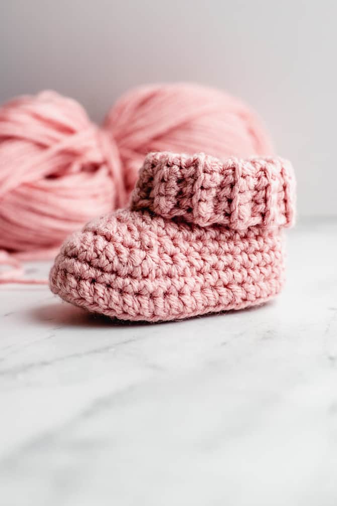 cuffed baby booties 14