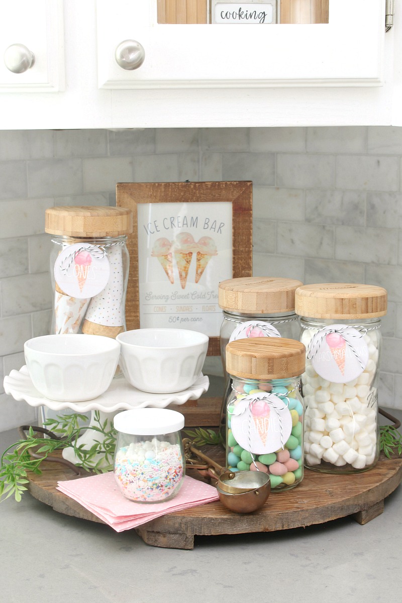 Ice Cream Sundae Bar Printables 42 Ice cream sundae bar with free printables.
