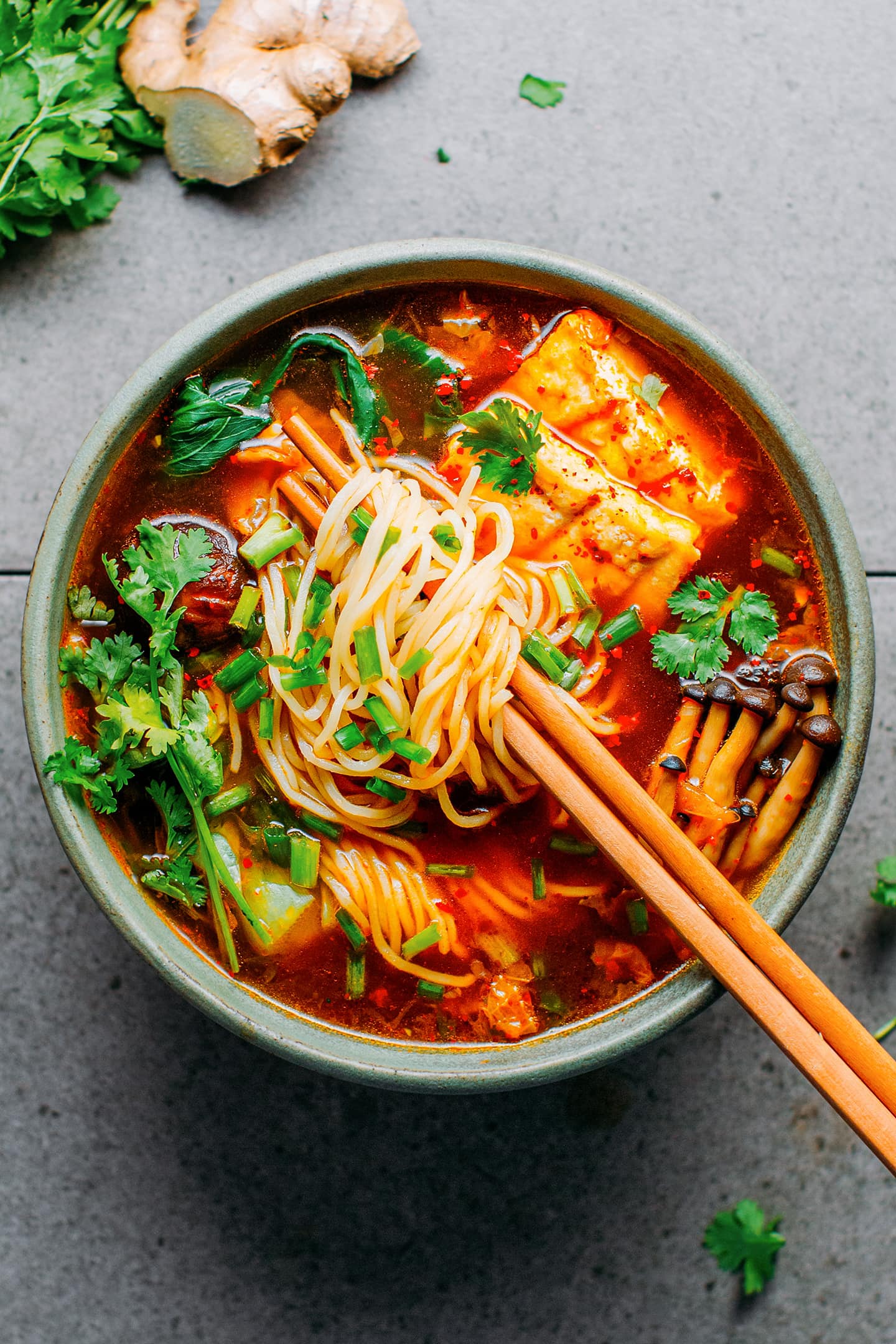 Vegan Kimchi Noodle Soup - Full of Plants 10 Vegan Kimchi Noodle Soup