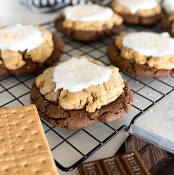 S'mores Brownie Cookie (Crumbl Copycat) - Cooking With Karli 16 brownie smore cookie 5