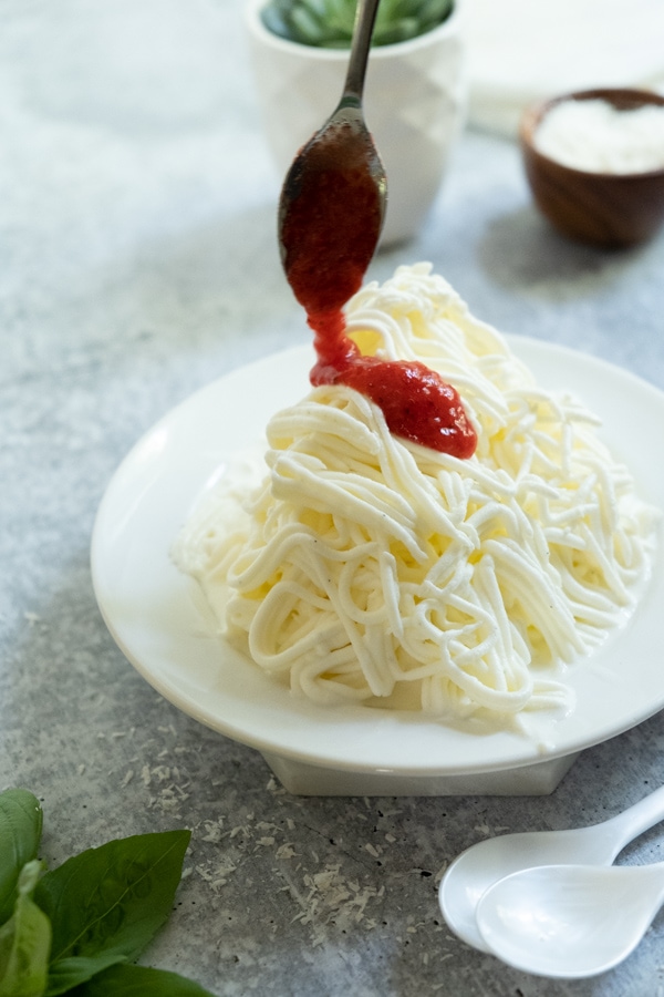 German Spaghetti Ice Cream (Homemade Spaghettieis Recipe) 56 Spaghettieis 09 2