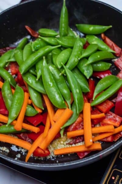 Process photo 4 add vegetables.