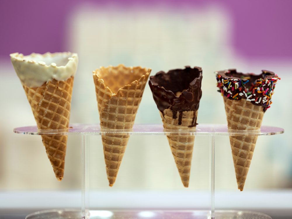 Different Types of Ice Cream Cones 14 dipped cones