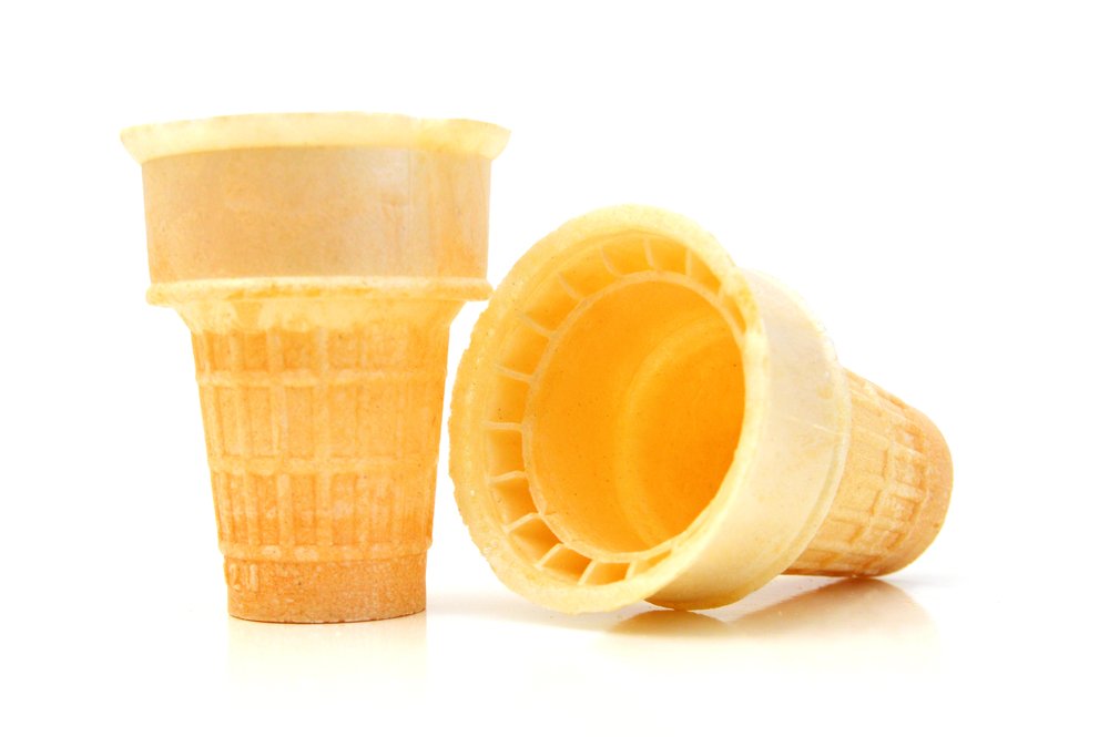 stack of cake cones or wafer cones