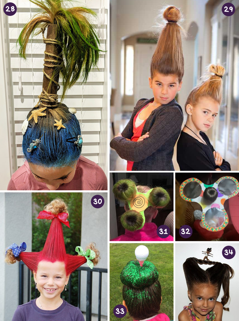 Crazy Hair Day Ideas for Girls 5 long hair