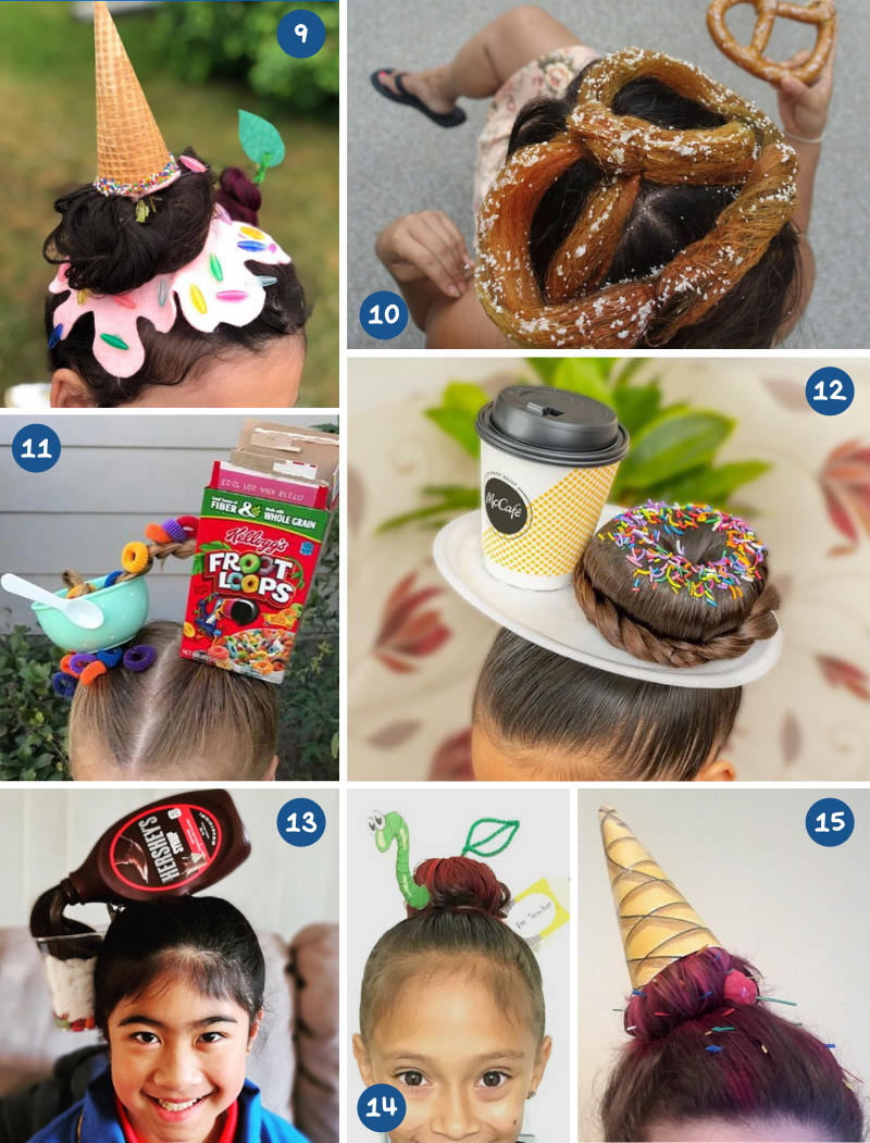 Crazy Hair Day Ideas with Food and Drink 2