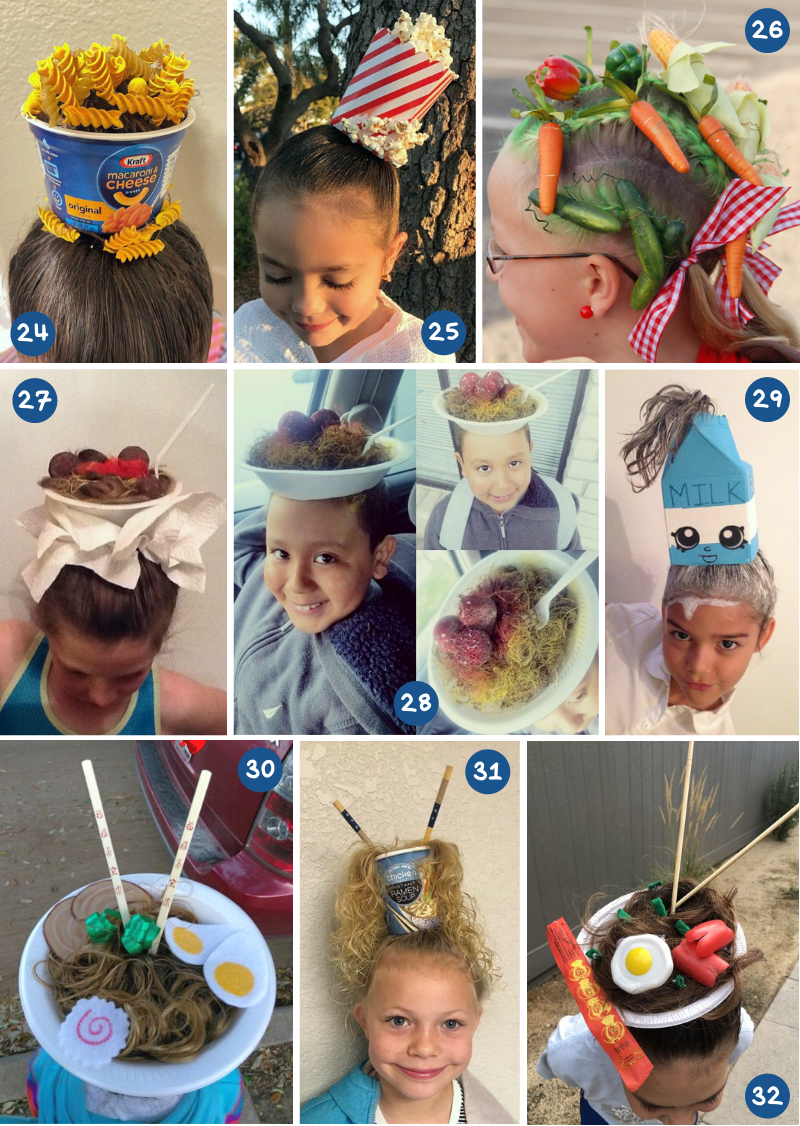 Crazy Hair Day Ideas with Food and Drink 4