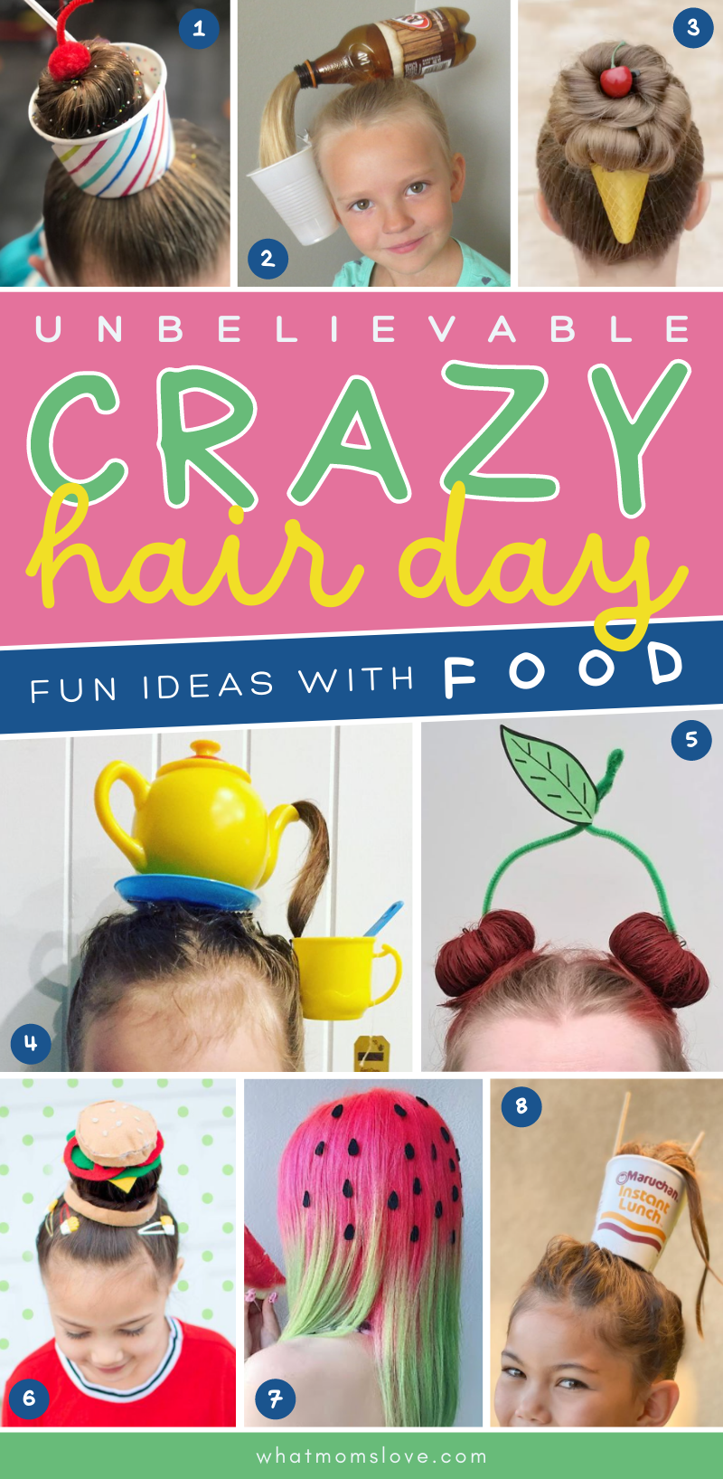Crazy Hair Day Ideas with Food and Drinks