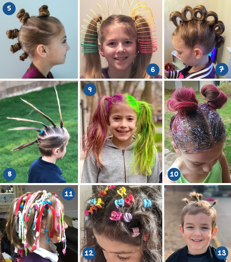 Easy Last Minute Crazy Hair Day Ideas 2