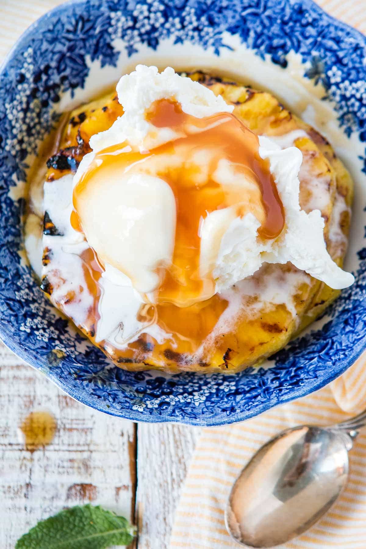 Brown Sugar Grilled Pineapple Sundaes